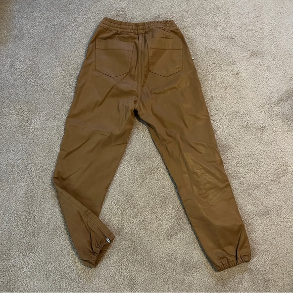 Joes Jeans Sienna Tan Coated Adjustable Waist Jogger Pants XS - Picture 7 of 10